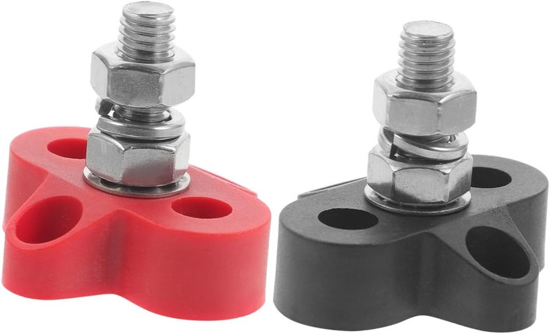 Vosarea 2Pcs Stainless Steel Battery Power Terminal Blocks for Vehicle Modification Reliable Distribution Junction Posts for Cars Rvs and Boats Coding and Installation - Image 1
