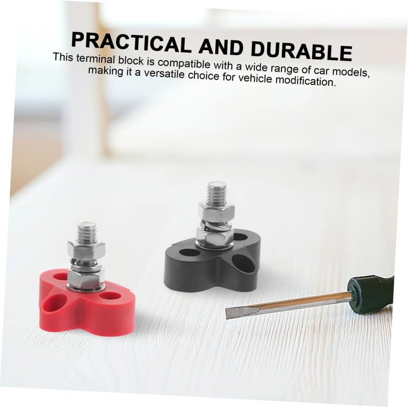 Vosarea 2Pcs Stainless Steel Battery Power Terminal Blocks for Vehicle Modification Reliable Distribution Junction Posts for Cars Rvs and Boats Coding and Installation - Image 5