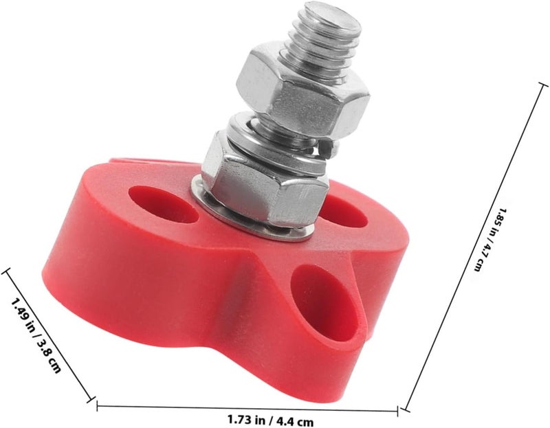 Vosarea 2Pcs Stainless Steel Battery Power Terminal Blocks for Vehicle Modification Reliable Distribution Junction Posts for Cars Rvs and Boats Coding and Installation - Image 2