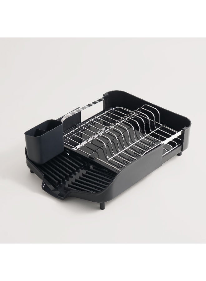ALBERTO حامل أطباق قابل للتوسيع من الفولاذ المقاوم للصدأ، أسود 35*32.4*10.5 سم - Image 1