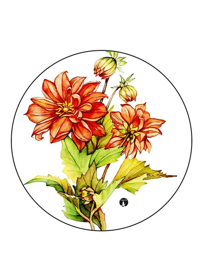 Flowers Printed Mouse Pad  Multicolour