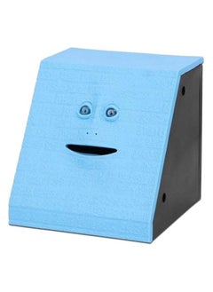 Face Bank, Piggy Bank Coin Eater Funny Bank, Money Eating Coin Bank Piggy Bank Boalord, Battery Powered Money Saving Box, Wacky Coin Jar Face Coin Bank (Blue Brick)