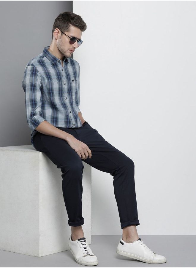 The Indian Garage Co Men Regular Fit Checkered Full Sleeves Cutaway Collar Casual Shirt  - Image 5