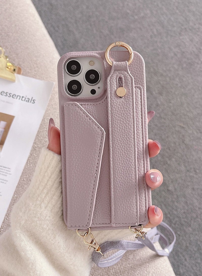 Suteni Back Cover Card Slots Leather Phone Case for iPhone