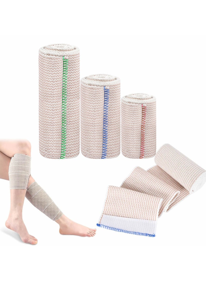 Generic 3 Packs Premium Elastic Bandage Wrap, Reusable Hook and Loop Compression Wrap Bandage for Knees, Anks, Wrists, Legs, Body(1×3 - Image 1