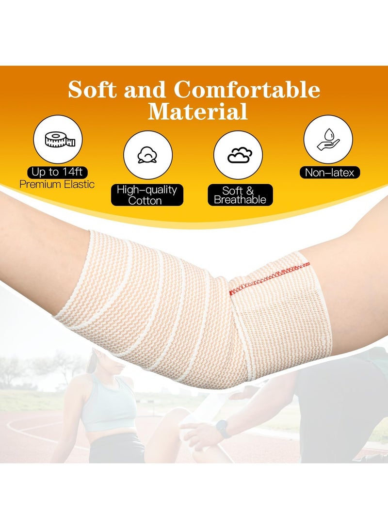 Generic 3 Packs Premium Elastic Bandage Wrap, Reusable Hook and Loop Compression Wrap Bandage for Knees, Anks, Wrists, Legs, Body(1×3 - Image 3