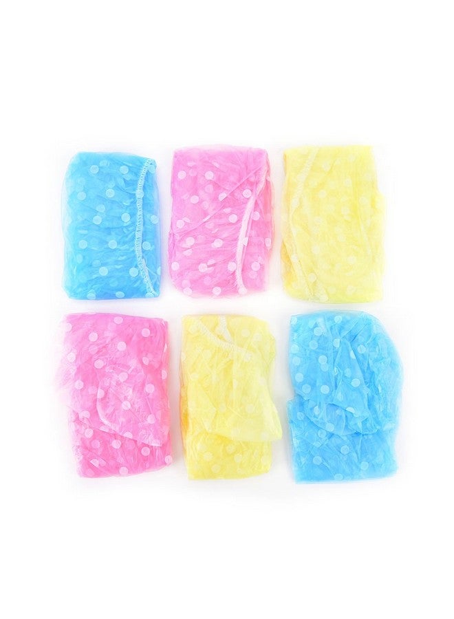 Magnusdeal Polka Dot Fancy Shower Caps, Waterproof Bath Cap Bathing Hair Cap Salon Hat for Kids Adults, Lady Salon Spa with Elastic Band (One Size Fits All)- Assorted (Set of 9) (Set of 9) - Image 3