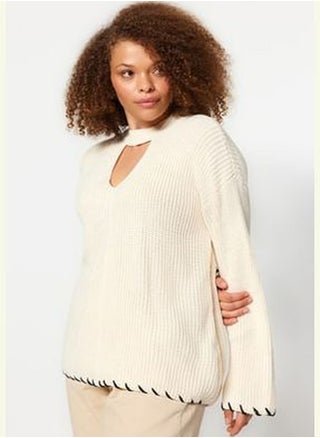 Beige Window/Cut Out Detailed Tricot Knitwear Sweater TBBAW24AN00038 - pzsku/ZAF44C84A9B945C48CE5BZ/45/1746717647/20baaefb-cb55-4733-b560-5b8a6ce3091d