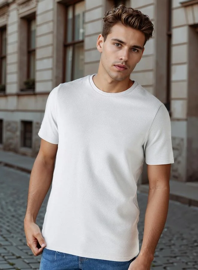 Iconic Iconic Popcorn Textured T-shirt