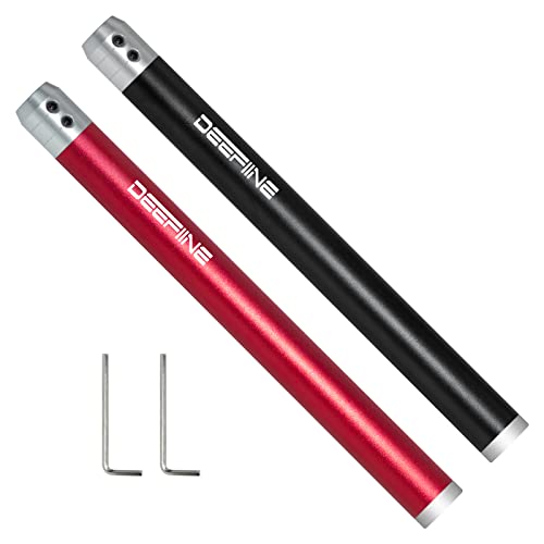 DEEFIINE 2PCS Carbide Wood Lathe Truning Tools Grip Handle Accept 10mm Square Turning Tool bar Black and red - Image 1