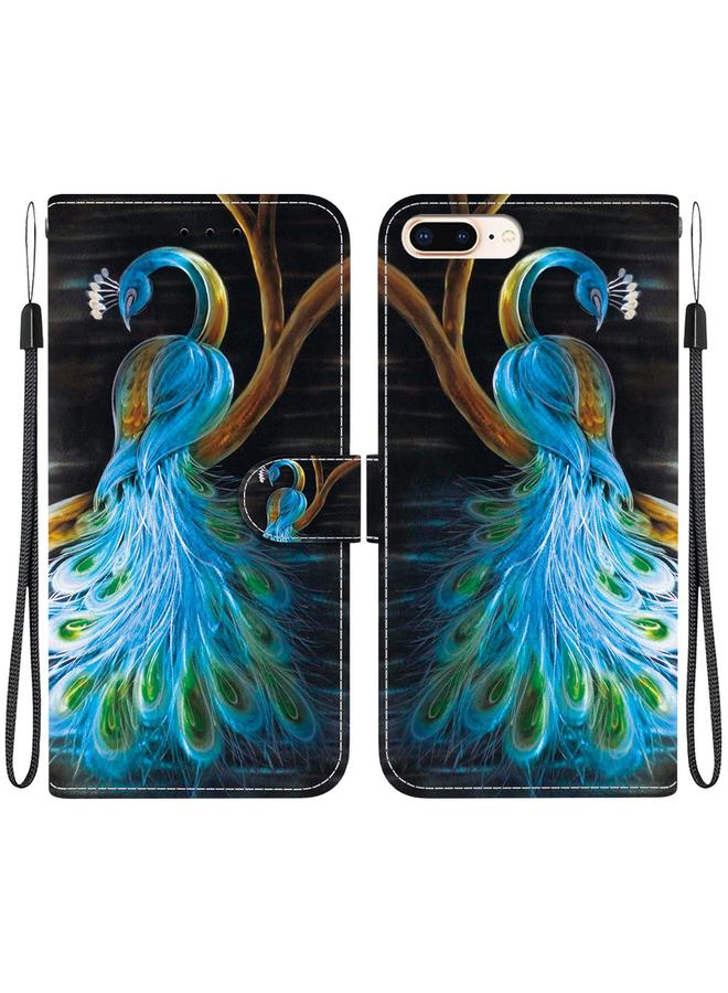 S-TOP Case For iPhone 7 Plus / 8 Plus Crystal Texture Colored Drawing Leather Phone Case - Image 1