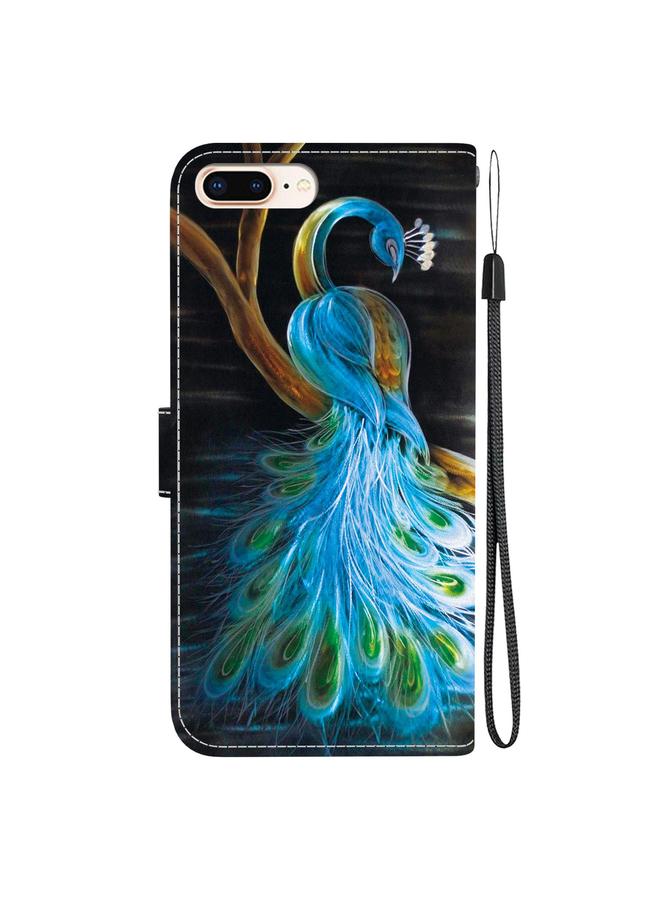 S-TOP Case For iPhone 7 Plus / 8 Plus Crystal Texture Colored Drawing Leather Phone Case - Image 3