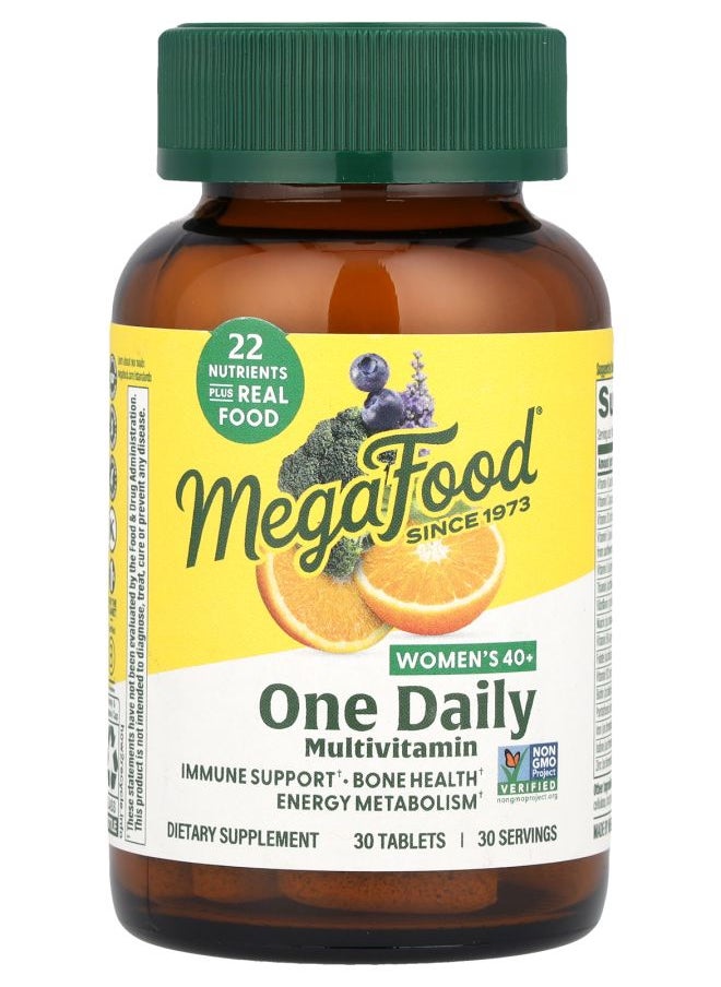 MegaFood Women's 40+ One Daily Multivitamin 30 Tablets 