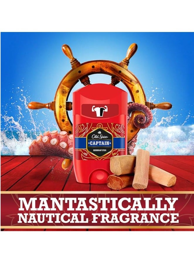 أولد سبايس مزيل العرق كابتن من أولد سبايس للرجال، 3 × 50 مل - Image 2