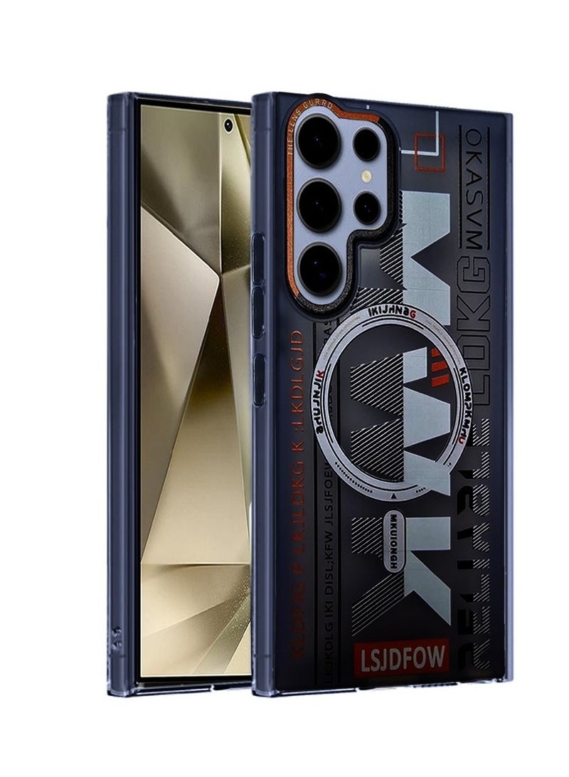 Techie حافظة TPU MWK مغناطيسية شفافة جمالية مع واقي عدسة كاميرا مرتفع لهاتف سامسونج جالاكسي S24 ألترا - بنفسجي داكن - Image 1