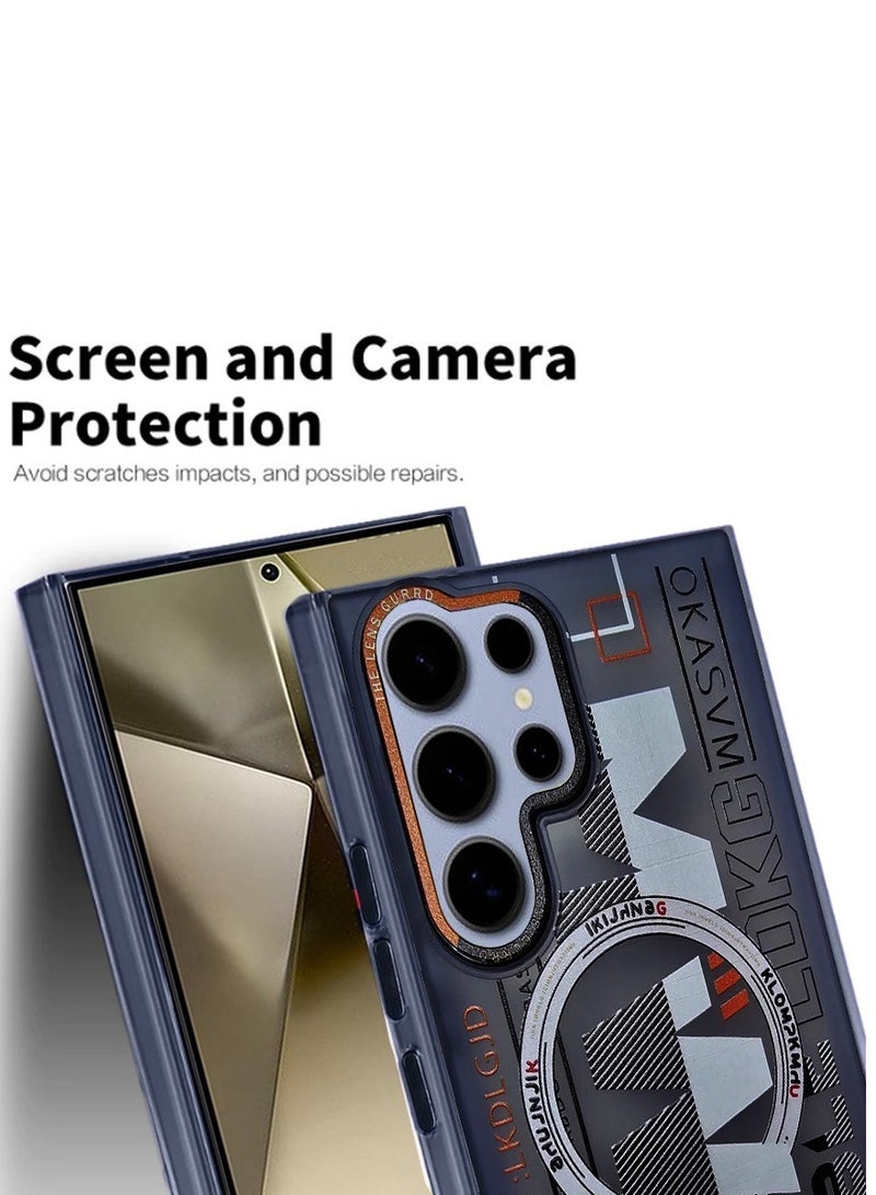 Techie حافظة TPU MWK مغناطيسية شفافة جمالية مع واقي عدسة كاميرا مرتفع لهاتف سامسونج جالاكسي S24 ألترا - بنفسجي داكن - Image 2