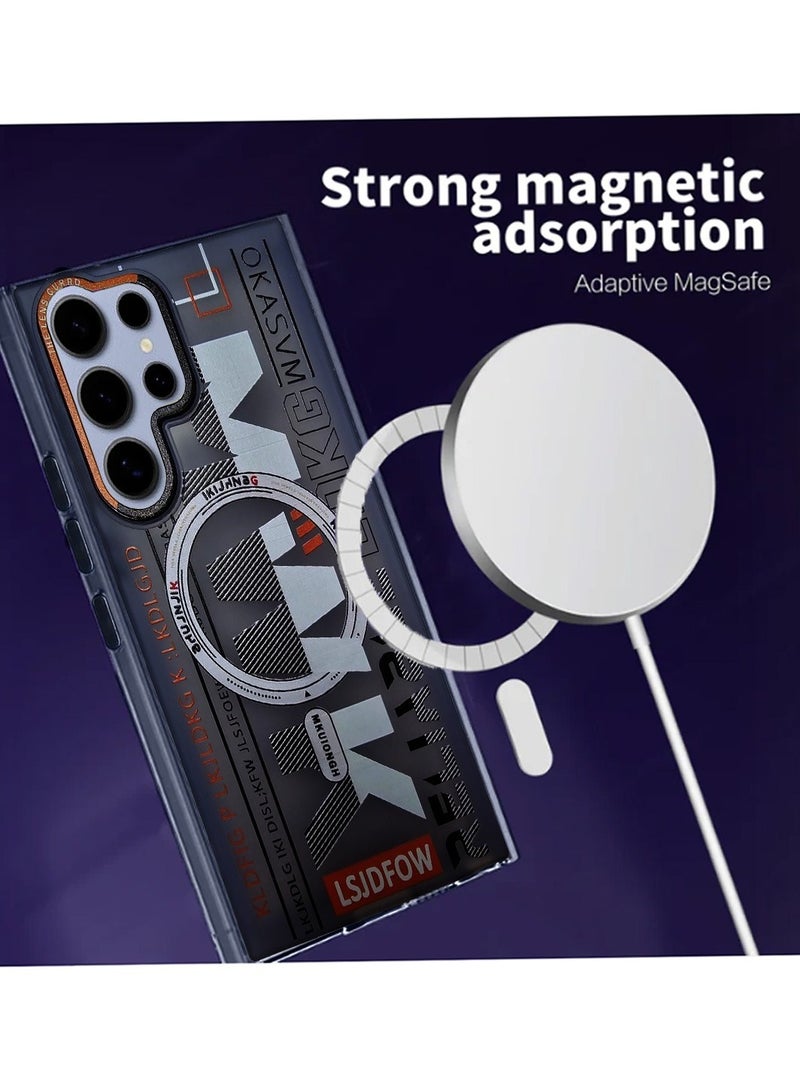 Techie حافظة TPU MWK مغناطيسية شفافة جمالية مع واقي عدسة كاميرا مرتفع لهاتف سامسونج جالاكسي S24 ألترا - بنفسجي داكن - Image 3