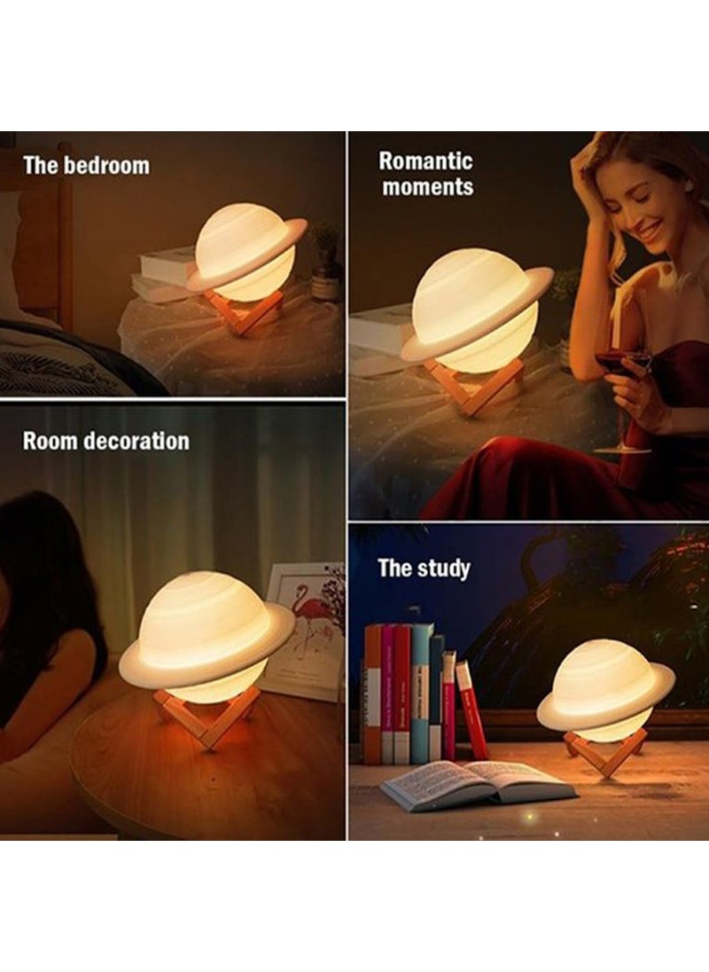 Keyfim Shop - Decorative Standing Color Changing 3D Saturn Night Lamp - Image 1