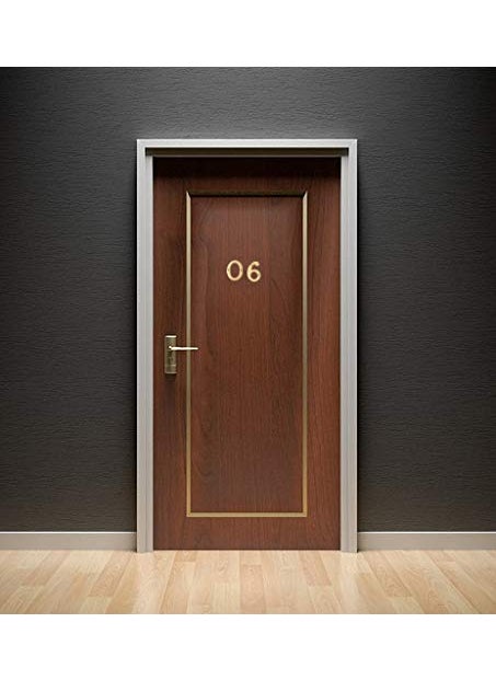 ESPLANADE eSplanade 4 Brass House Hotel Door Number Plaque Sticky Numeric Numerical Digit 09 6six  - Image 4