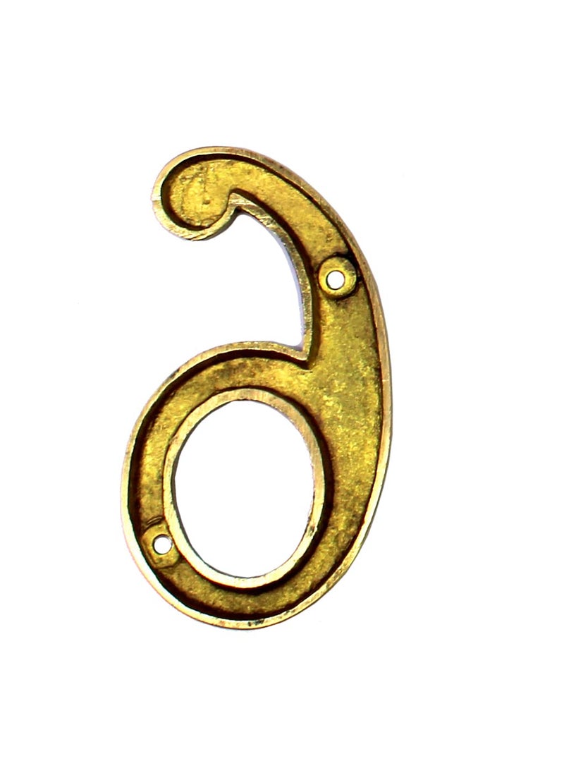 ESPLANADE eSplanade 4 Brass House Hotel Door Number Plaque Sticky Numeric Numerical Digit 09 6six  - Image 5