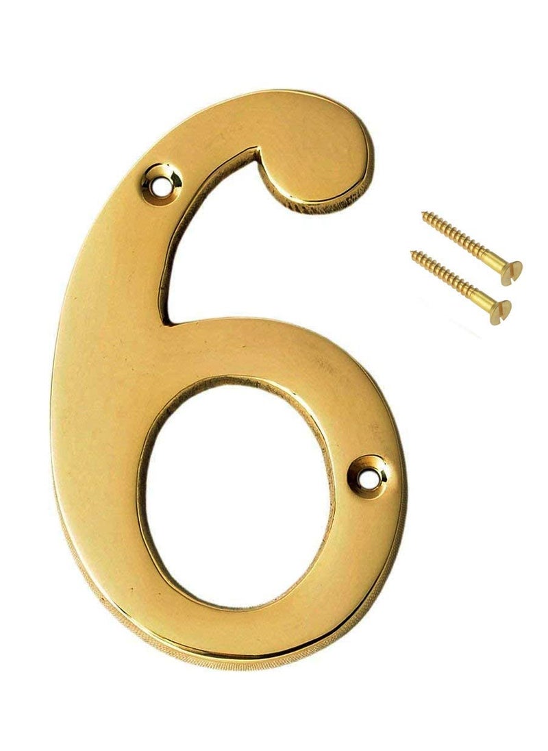 ESPLANADE eSplanade 4 Brass House Hotel Door Number Plaque Sticky Numeric Numerical Digit 09 6six  - Image 2