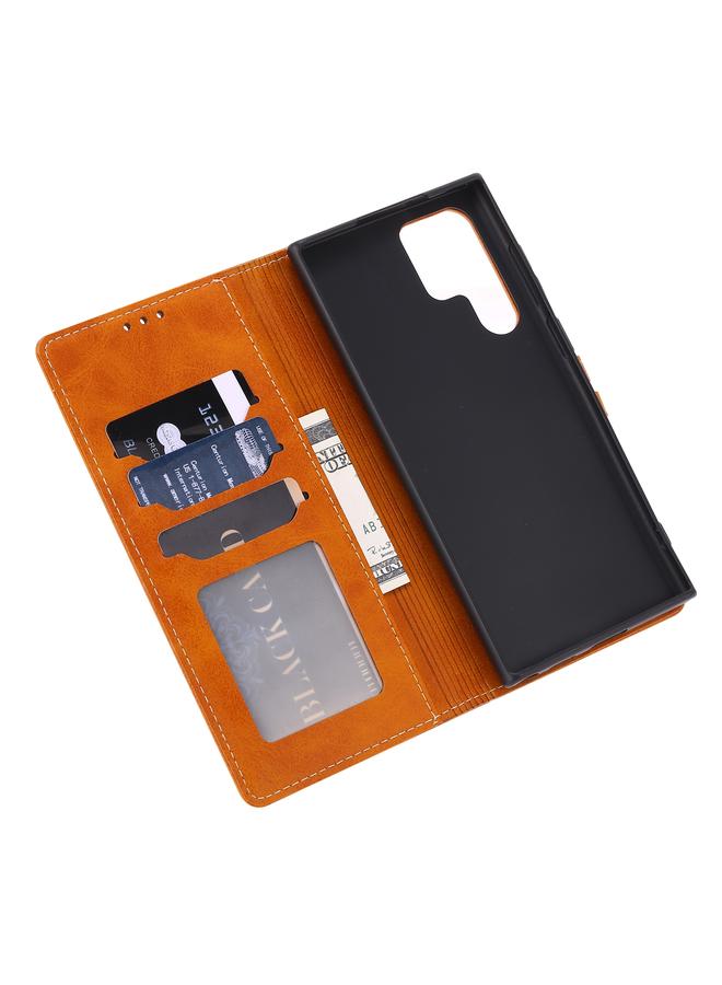 S-TOP Case For Samsung Galaxy S23 Ultra 5G Embossed Happy Cat Pattern Flip Leather Phone Case - Image 4