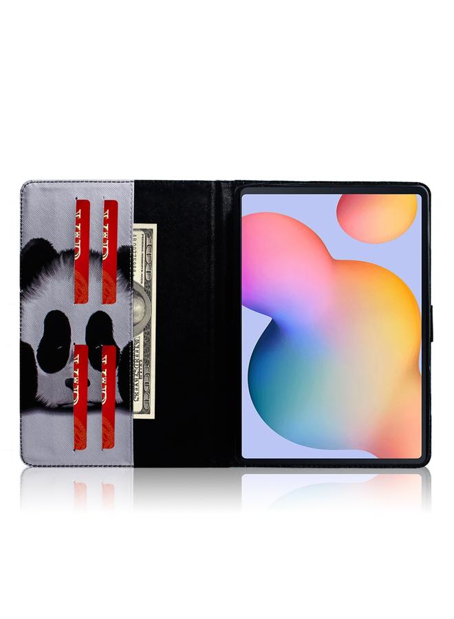 اس-توب جراب لجهاز Galaxy Tab S6 Lite P610 / P615، جراب جلدي أفقي قابل للطي برسومات ملونة مع حامل وفتحة للبطاقات ومحفظة - Image 4