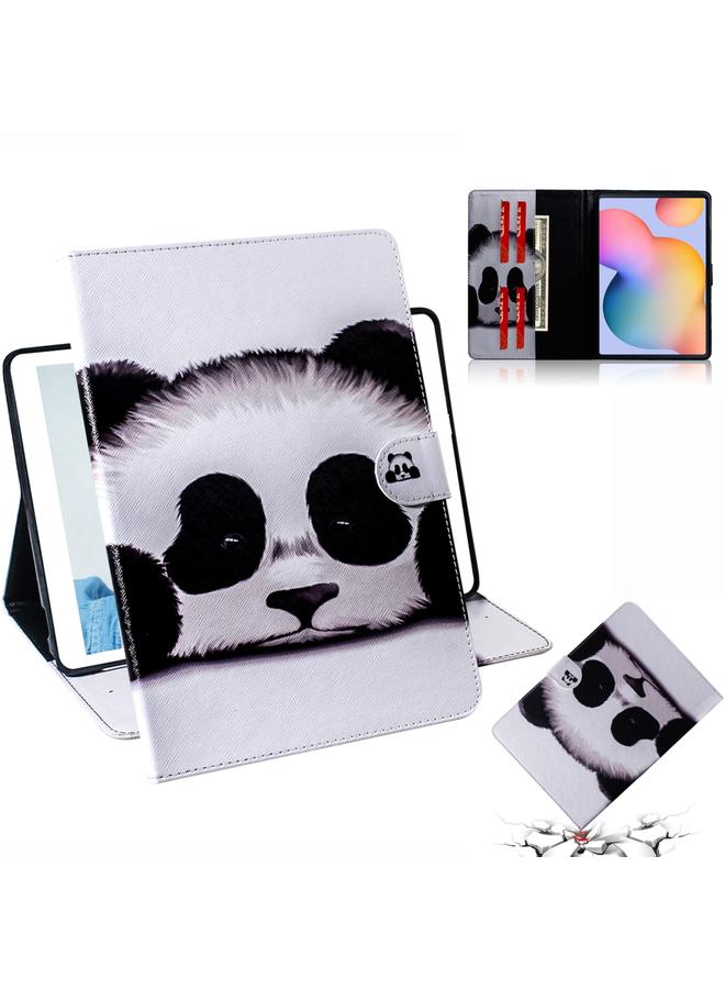 اس-توب جراب لجهاز Galaxy Tab S6 Lite P610 / P615، جراب جلدي أفقي قابل للطي برسومات ملونة مع حامل وفتحة للبطاقات ومحفظة - Image 1