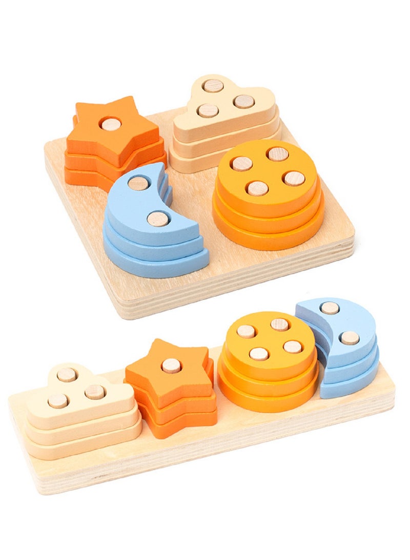 Eco-Friendly Wooden Stacking Toys for Kids - Non-Toxic Educational Building Blocks with Smooth Edges | Enhance Hand-Eye Coordination & Cognitive Development  - Image 5