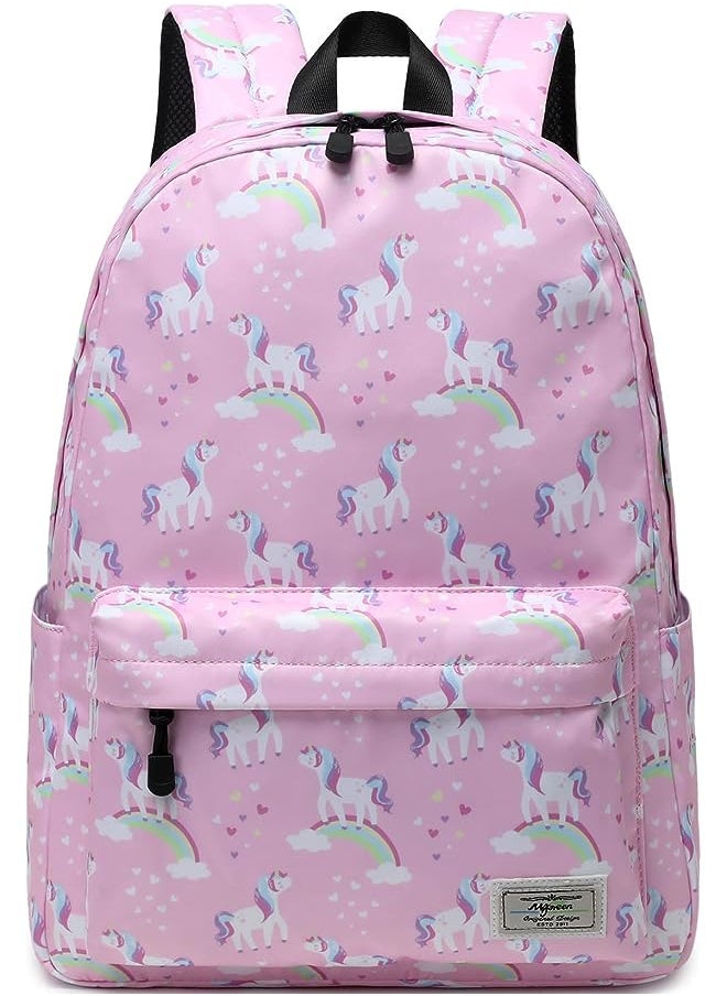 Eazy Kids Eazy Kids - Back To School - 18" Set Of 4 School Bag Lunch Bag Activity Bag & Pencil Case Unicorn - Pink  - Image 1