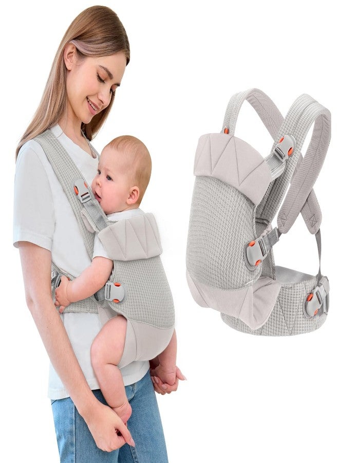 IULONEE Baby Carrier Wrap Ergonomic Baby Strap Carrier Front & Back Backpack Carry Adjustable Infant Toddlers Carrier Sling for Newborn Grey - Image 1