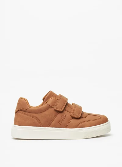 Mister Duchini Boys Textured Sneakers with Hook and Loop Closure