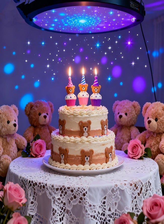 T-shin Adorable Bear Birthday Cupcake Candles,3-Pack with Party Hat Bears Funny Bear Happy Birthday Candles,Multi-Color Cake Toppers for Birthdays & Festive Desserts - Image 5