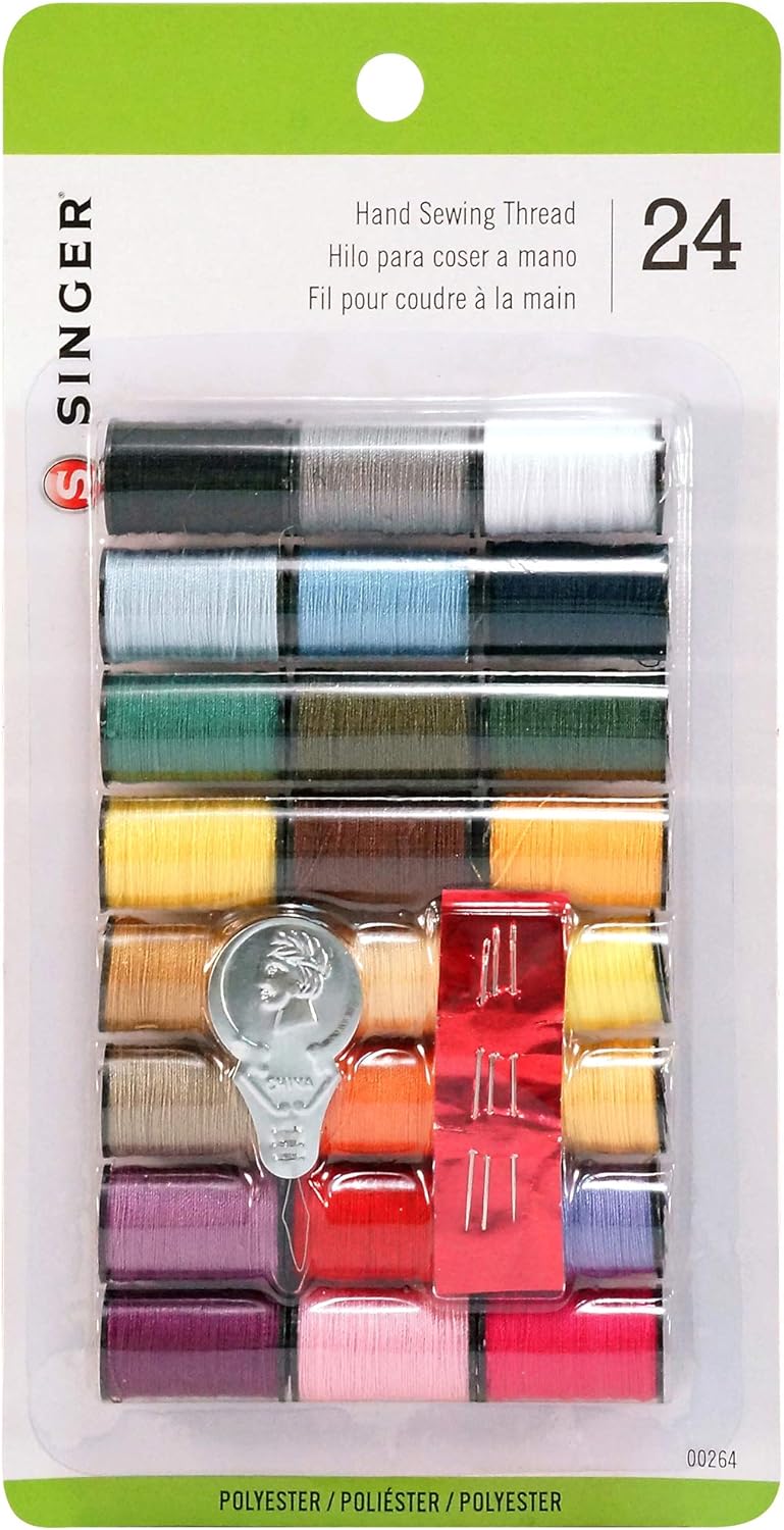 Singer 24-Piece Assorted Polyester Thread Set for Hand Sewing - Image 2