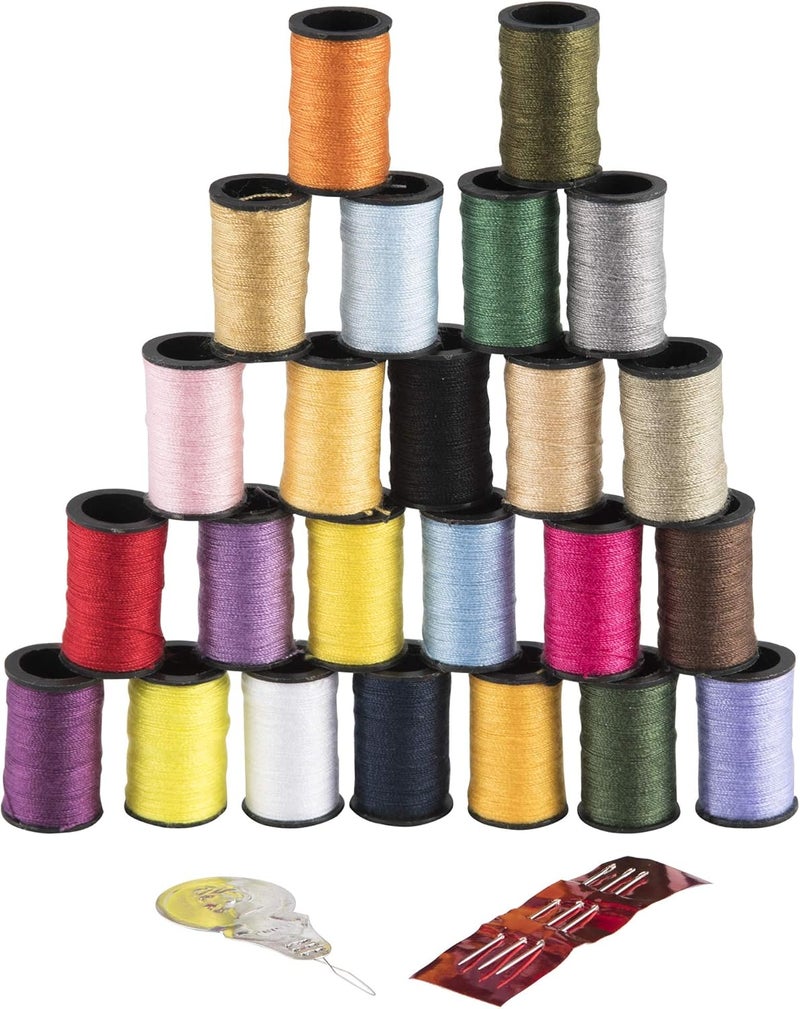 Singer 24-Piece Assorted Polyester Thread Set for Hand Sewing - Image 1