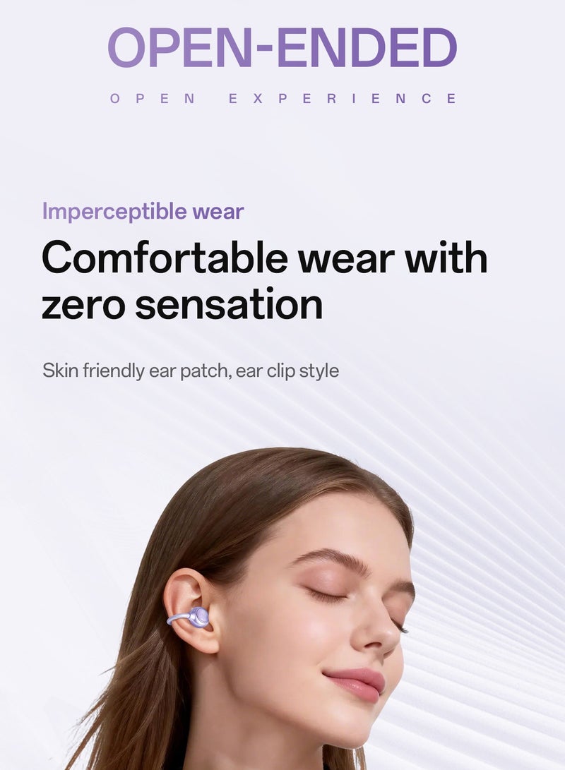 Open Ear Clip On Earbuds, Wireless Bluetooth Ear Cuff Headphones, Lightweight Air Conduction Earbuds for Women, Non-In-Ear Earphones for Running, Work, Travel - Image 2