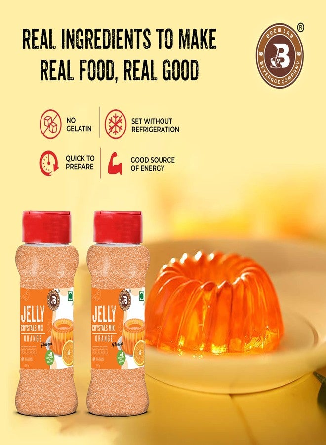Brew Lab Jelly Crystals Mix Powder For Making Jelly - Orange Flavor | Easy To Make | Ready To Eat | No Gelatin - 100 Gm - Image 3