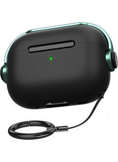 For Airpods 4 Case Compatible With Airpods 4Th Generation Case 2024 Usb C，Music Creative Headset Earphone Protective Case With Secure Lock & Keychain Green