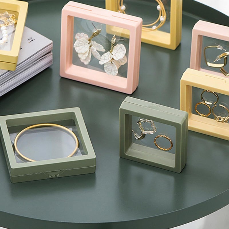FRCOLOR 3pcs Anti Oxidation Pearl Jewelry Storage Boxes with Portable 11x11cm Design for Travel - Image 5