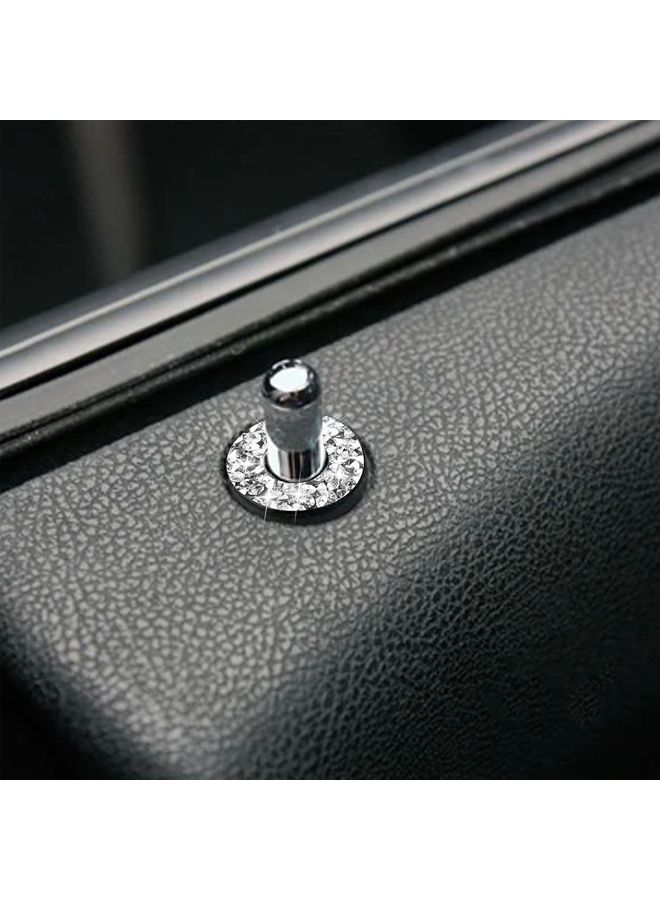 HuHa For Dodge Charger 2011-2014 Car Door Lock Ring Diamond Decorative Sticker, Left-hand Drive  - Image 1