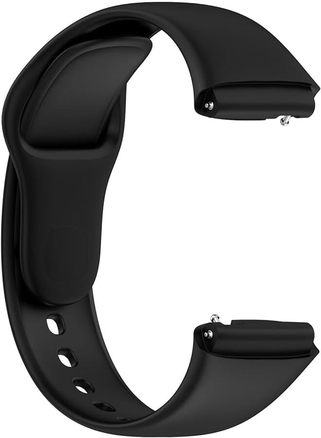سوار بديل من LOKEKE متوافق مع Redmi Watch 3 - سوار ساعة يد سيليكون بديل متوافق مع Redmi Watch 3/3 Lite / 3 Active (سيليكون أسود)