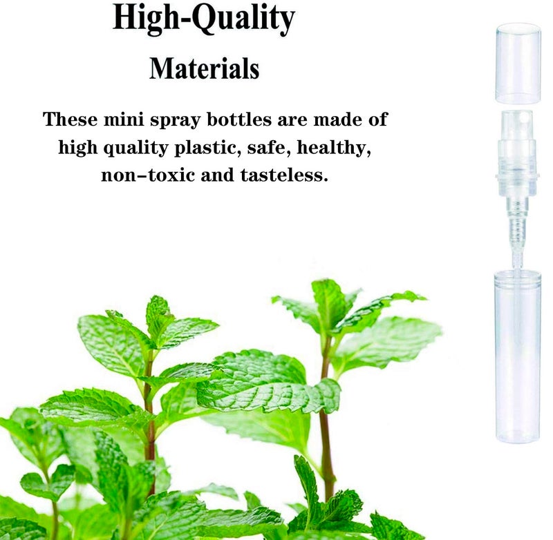 Csdtylh Mini Spray Bottle  Clear Plastic Empty Sample Containers  Fine Mist Perfume Travel Refillable Spray Bottle Perfume Atomizer Small Portable Bottle For Cleaning  Essential Oils 120Pcs 3Ml - Image 3