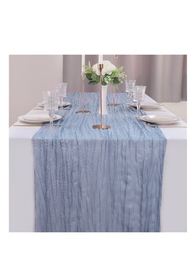 Generic - Translucent Table Runner Chessian Tablecloth for Wedding Reception Bridal Shower Party Decoration Table Centerpiece 90400CM - Image 1