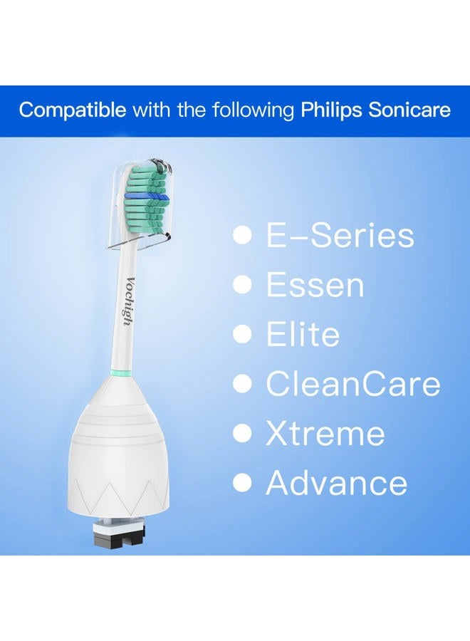 Vochigh رؤوس فرشاة الأسنان البديلة متوافقة مع فيليبس-سونicare: تناسب مقابض فرشاة الأسنان الكهربائية e-Series وCleanCare وXtreme القابلة للتثبيت، عبوة 6 - Image 2