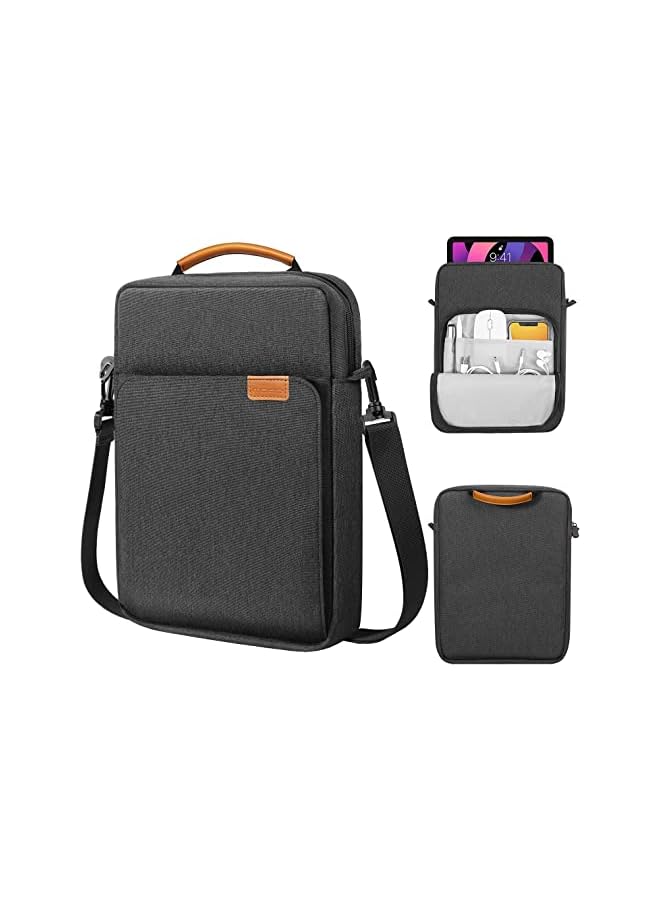 Inch Tablet Sleeve Bag, Syosi Fits For Ipad Air 5 10.9" 2022, Ipad Pro 11 M2 2022-2018, Ipad 10Th 10.9, Air 4 10.9, Tab S8 2022, Handle Carrying Case With Shoulder Strap, Black 