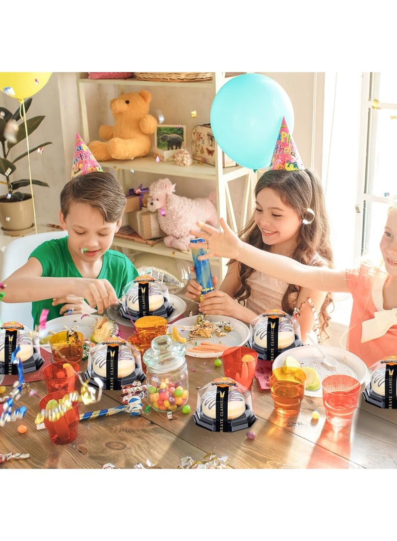 SYOSI Mini Bundt Cake Containers, Clear Disposable Plastic Dessert Boxes with Secure Lids, Small Cupcake and Cheesecake Holders for Individual Cookies and Sweets, Ideal for Parties Bakery Catering, 50 Pack - Image 4