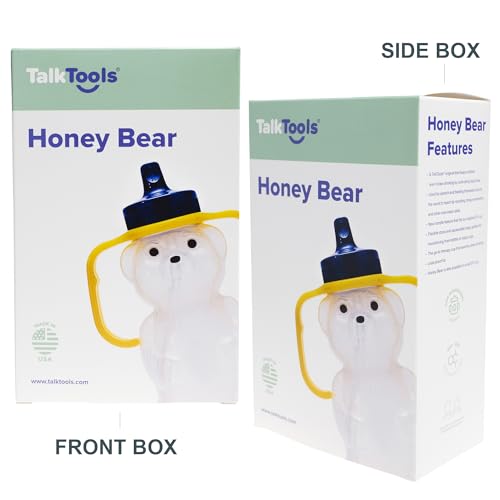 Talktools Honey Bear Drinking Cup with 2 Flexible Straws - Includes Instructions - Spill-proof Lid - Image 4