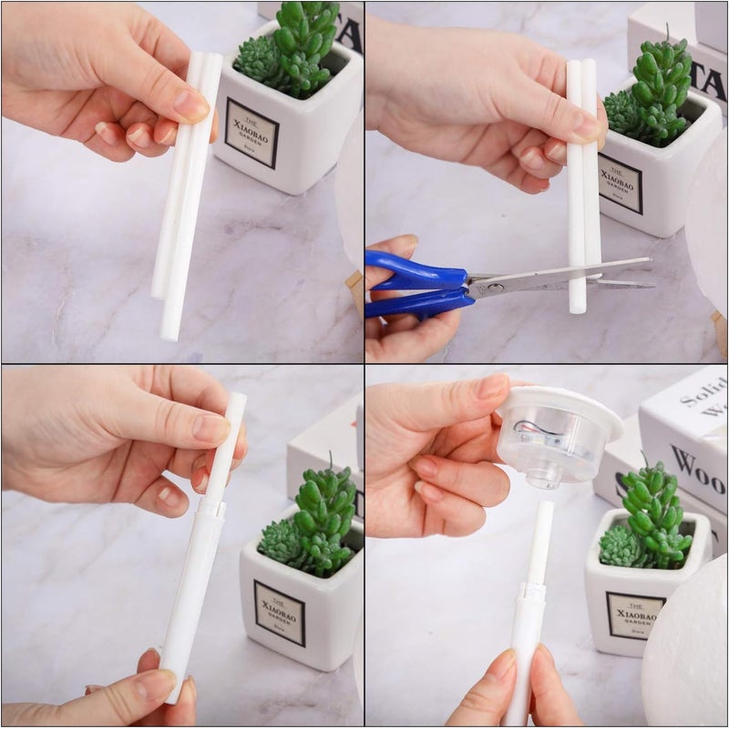 Mudder 24 pcs Humidifier Sticks Filter Refill 5.35''Mini Air Diffuser Pure Cotton Wicks Refill Humidifiers Filter Sticks Wicks for Small Portable Humidifier Diffuser in Office Bedroom Home - Image 3