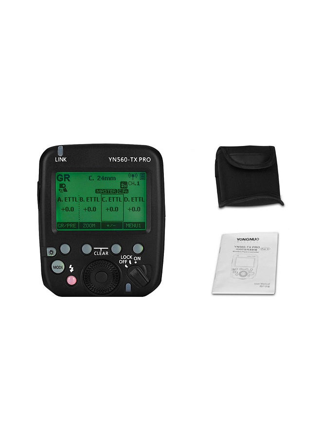 YONGNUO - YN560-TX PRO 2.4G On-camera Flash Trigger Speedlite Wireless Transmitter with LCD Screen Replacement for Canon DSLR Camera - Image 1