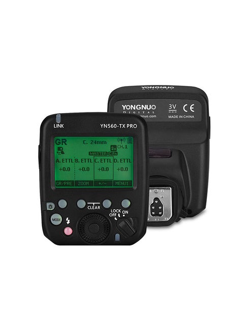 YN560-TX PRO 2.4G On-camera Flash Trigger Speedlite Wireless Transmitter with LCD Screen Replacement for Canon DSLR Camera
